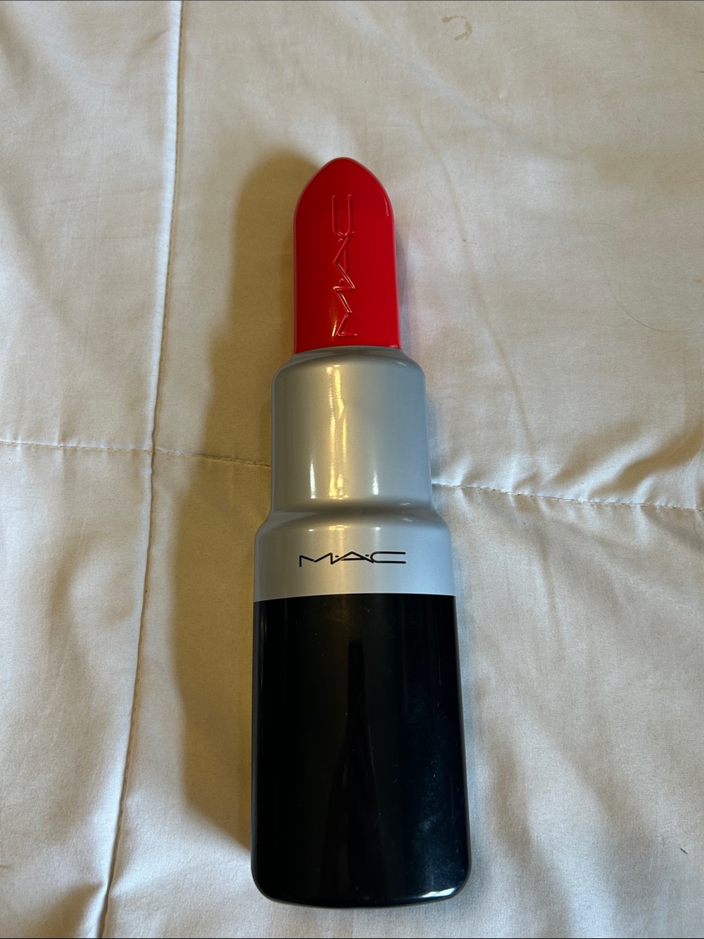 MAC Cosmetics Red Lipstick Organizer with Black and Silver Base